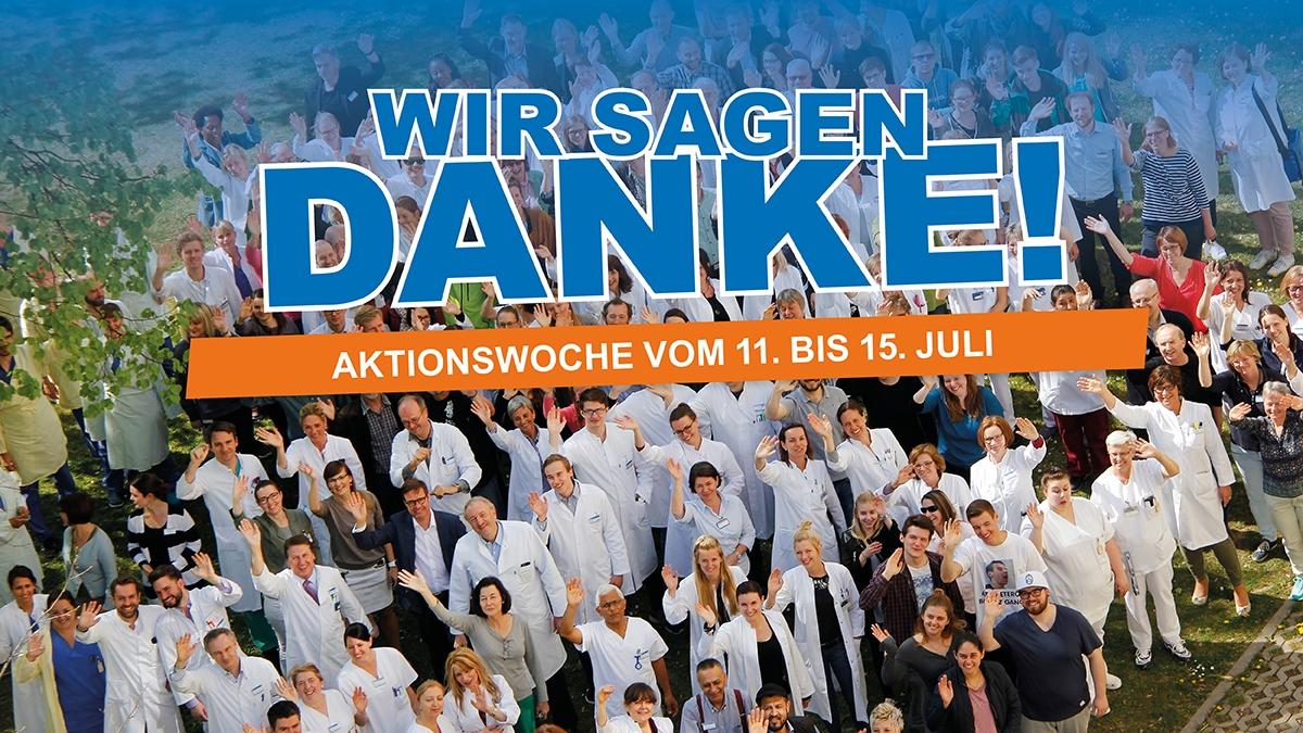 Aktionsbanner ,,Wir sagen Danke" 