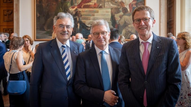 Prof. Wolfgang A. Herrmann, Dr. Martin Siess und Prof. Heribert Schunkert 